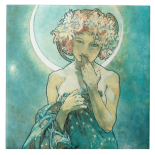 Alphonse Mucha Moonlight Clair De Lune Art Nouveau
