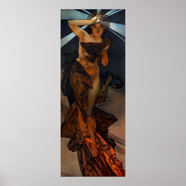 Alphonse Mucha Morning Poster (Frente)