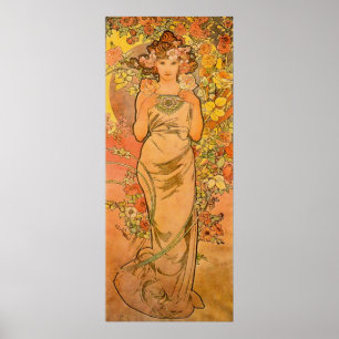 Alphonse Mucha o poster do rosa