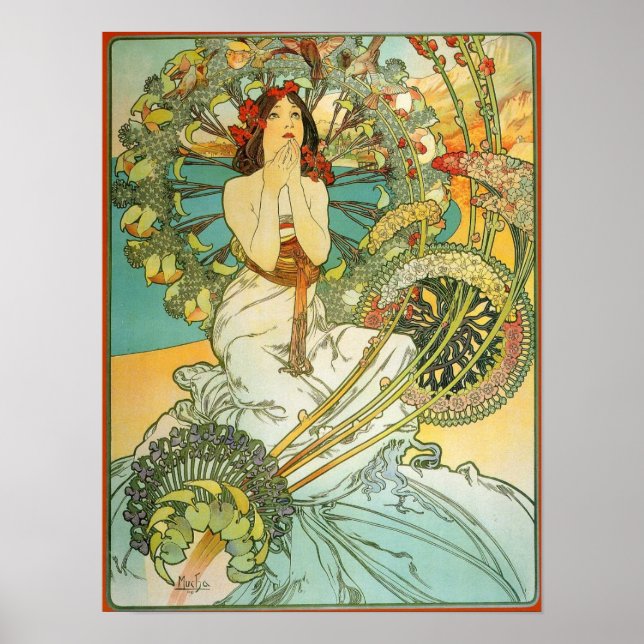 Alphonse Mucha Poster (Frente)