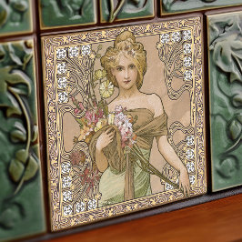 Alphonse Mucha Primavera 4Seasons Art Nouveau Vint