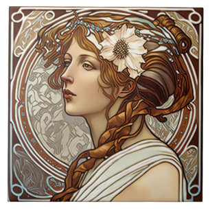 Alphonse Mucha Sarah Bernhardt Art Nouveau Cerâmic