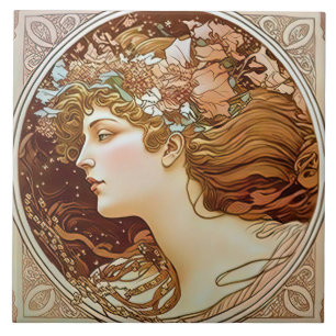 Alphonse Mucha Sarah Bernhardt Art Nouveau Cerâmic