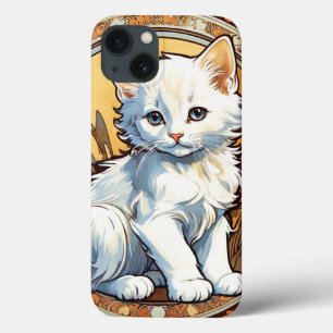 Alphonse Mucha Style Cat