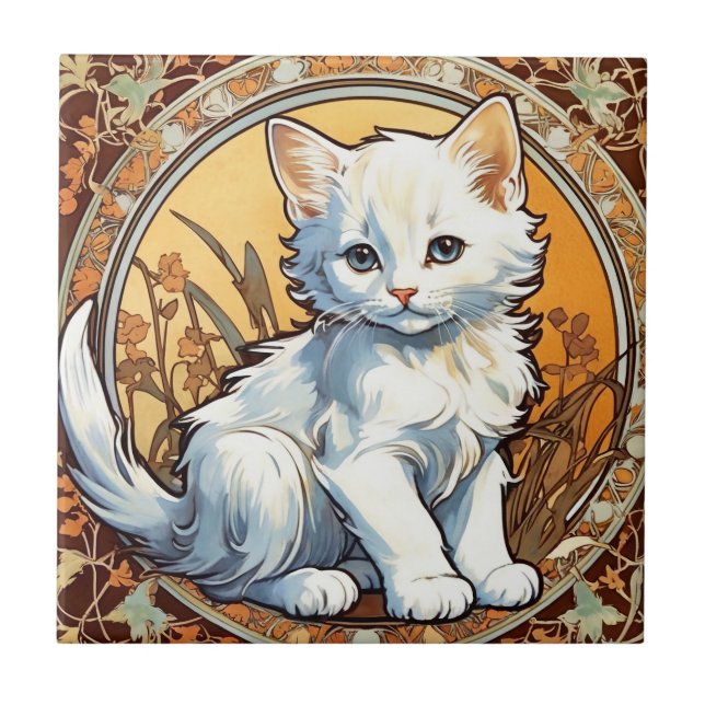Alphonse Mucha Style Cat (Frente)