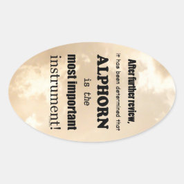 Alphorn Mais Importante Adesivo Oval De Instrument