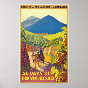 Alsace France Poster vintage 1920