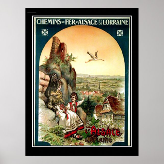 Alsace & Lorraine poster vintage França (Frente)