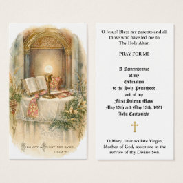 Altar de Ordenação de Padre Eucaristia Oração Vint