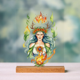Altar de Sabbat Floral da Deusa do Verão do Fogo d