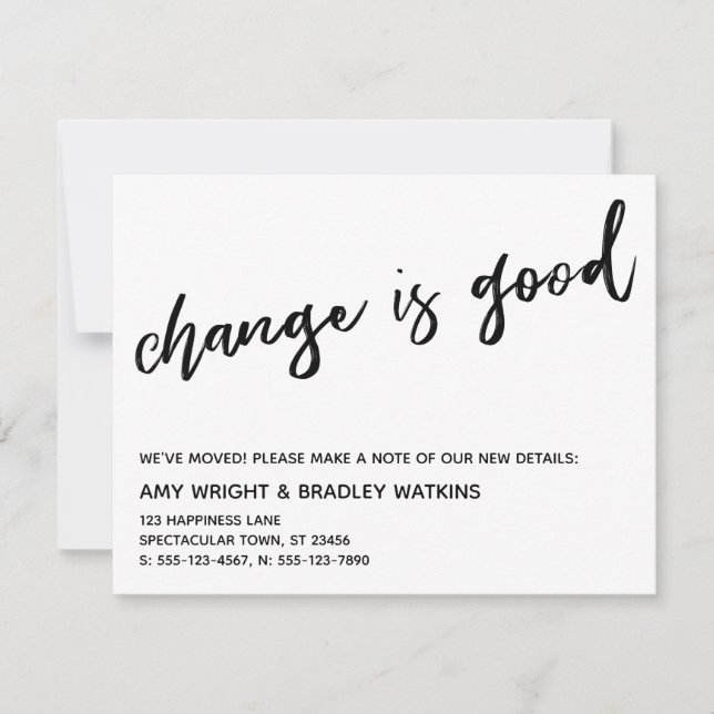 Alteração casual é um bom anúncio de novo endereço (Frente)