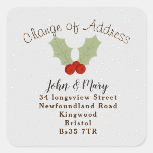 Alteração da neve do adesivo de endereço