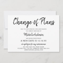 Alteração de Planos 16 Doce com RSVP