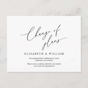 Alteração de Planos, Adiamento de Convite de Casam