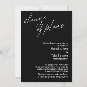 Alteração de Planos Cartão de Casamento Adiado Pre