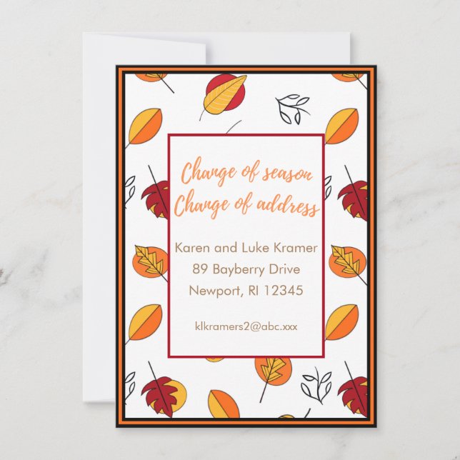 Alteração do Anúncio de Alteração de Período (Frente)