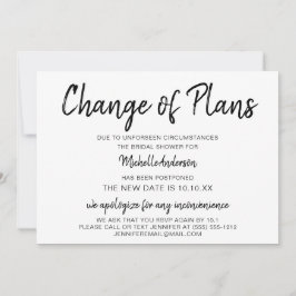 Alteração do Chá de panela de Planos COM RSVP