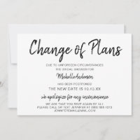 Alteração do Chá de panela de Planos COM RSVP