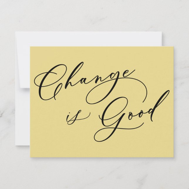 Alteração Elegante é Anúncio de Movimento Amarelo  (Frente)