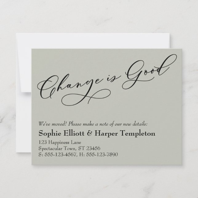 Alteração Elegante é um Anúncio de Movimentação de (Frente)