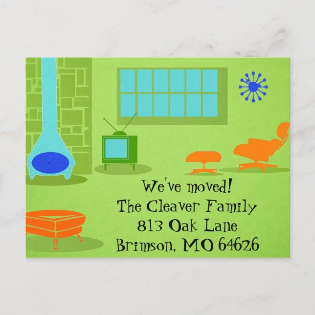 Alteração moderna do cartão postal do meio século (Frente)