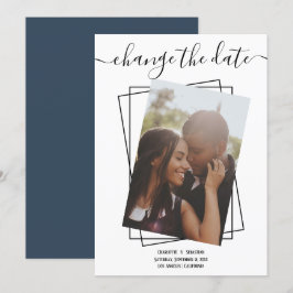 Alterar O Cartão De Casamento Fotográfico De Data