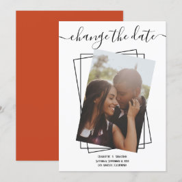 Alterar O Cartão De Casamento Fotográfico De Data