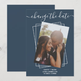 Alterar O Cartão De Casamento Fotográfico De Data