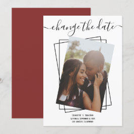 Alterar O Cartão De Casamento Fotográfico De Data