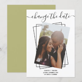 Alterar O Cartão De Casamento Fotográfico De Data