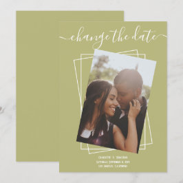 Alterar O Cartão De Casamento Fotográfico De Data