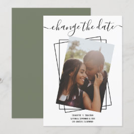 Alterar O Cartão De Casamento Fotográfico De Data