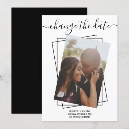 Alterar O Cartão De Casamento Fotográfico De Data