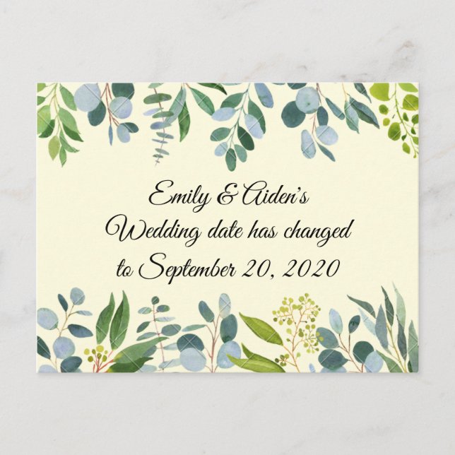 Alterar o cartão postal da data de casamento (Frente)