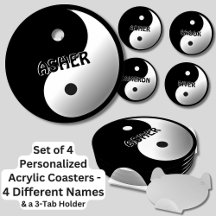 Alterar TODOS Os Nomes, Yin Yang Black White Set 4