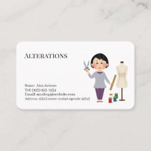 alterations services editável cartão de visita