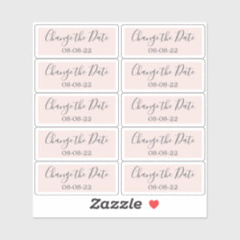 Altere a data Etiquetas de casamento 0,8" x 2" ros