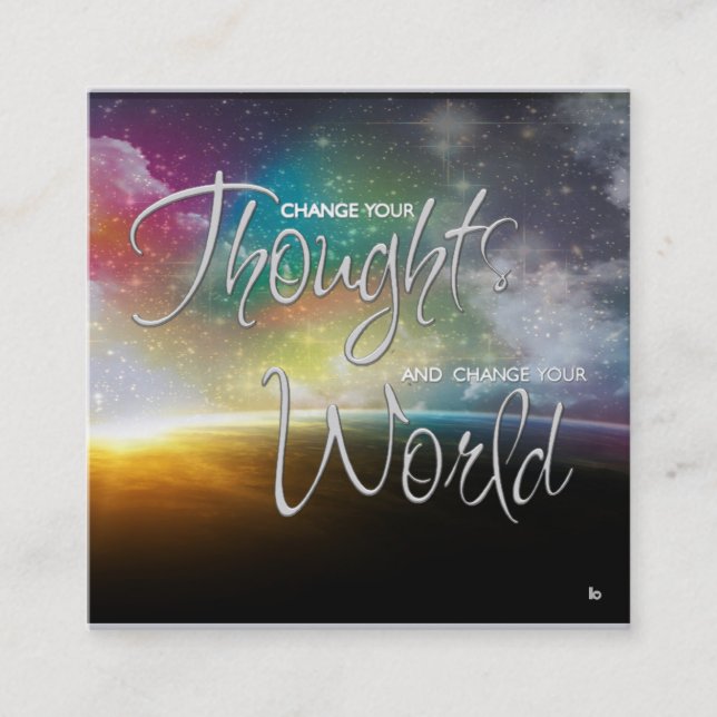 Altere seus pensamentos Afirmação Cartão de visita (Frente)