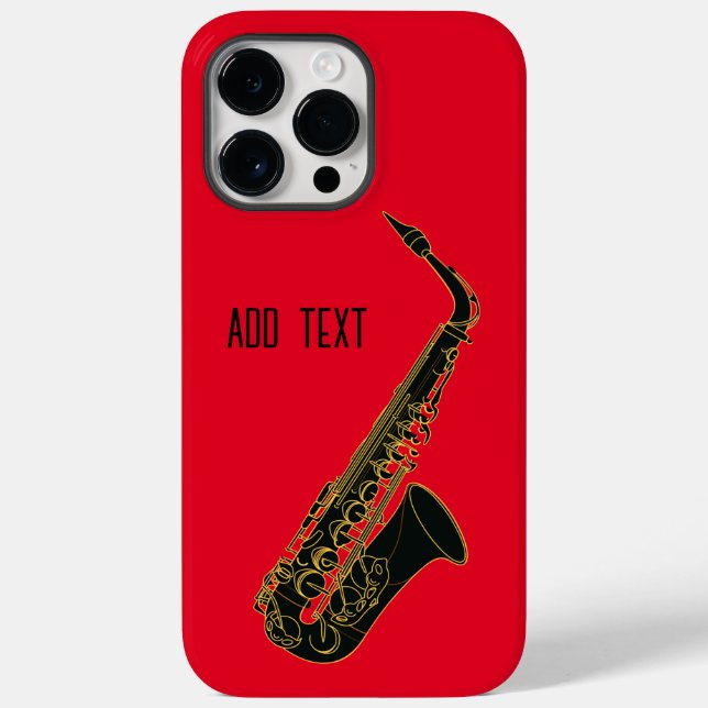 Alto Saxofone em Red Personalizable (Verso)