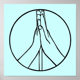 Alto Sinal de Cinco Posters de Mãos de Paz