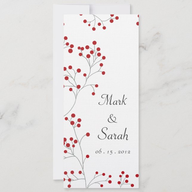 Altura do Convite para Berry de inverno (Frente)