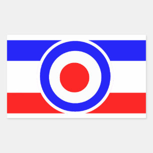 Alvo de Patinete de humor com adesivos de retângu