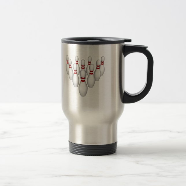 Alvos de Boliche: Modelo 3D: Caneca de Viagem (Direita)