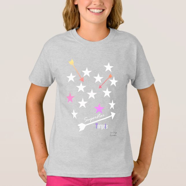 Alvos Superstar Estrelas Setas Fundas Camisas T (Frente)