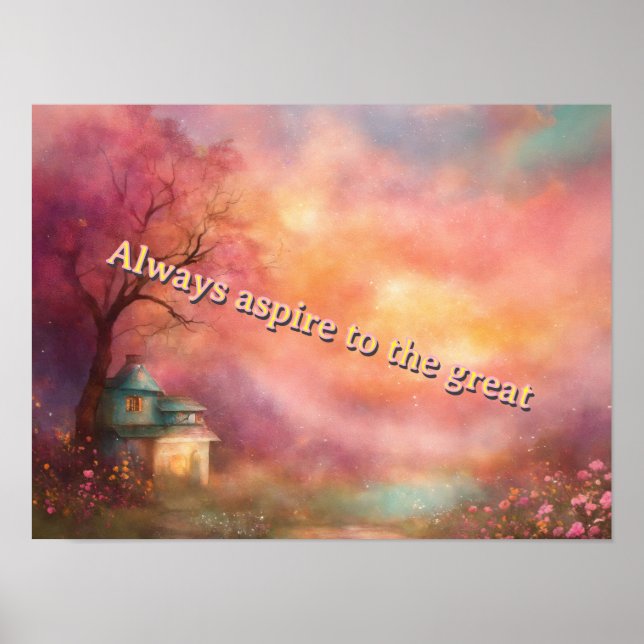 Always aspire to the great poster  (Semi-Gloss) (Frente)