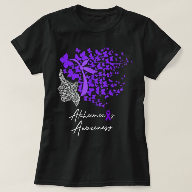Alzheimer Camisa Alzheimer Bumbum roxo (Frente do Design)