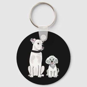 AM - Bishon Frise e chaveiro americano do buldogue