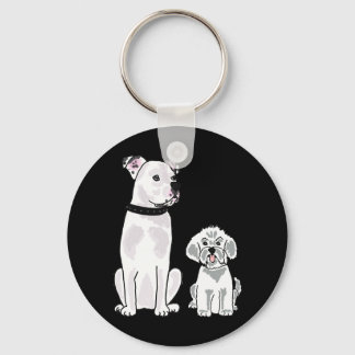 AM - Bishon Frise e Chaveiro do Bulldog Americano