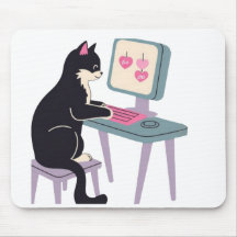 Ama de gatos gato Tuxedo Mouse pad 