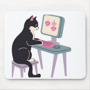 Ama de gatos gato Tuxedo Mouse pad
